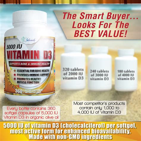 Maybe you would like to learn more about one of these? Vitamin D3 5000 IU 360 softgels Vitamin D in Organic Olive ...