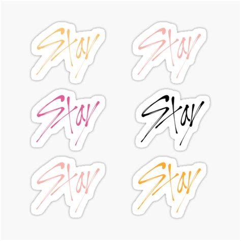 Stray Kids Stay Fandom Logo Font Pack Pink Peach Sticker By
