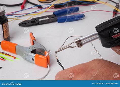 Soldering Stock Photo Image Of Hand Heat Cutters Technology 42510470