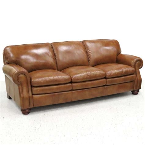 Leather 3 Cushion Sofa