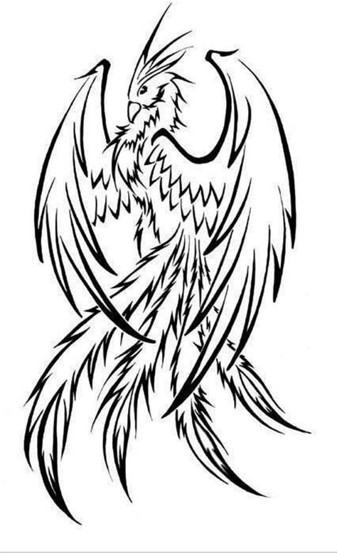 Phoenix Tattoo Coloring Pages Sketch Coloring Page
