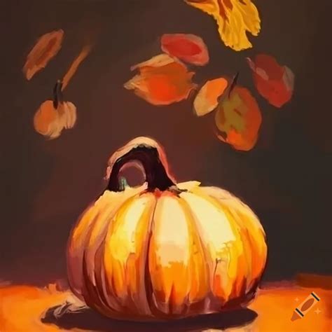 Cozy Fall Inspired Artwork With Coffee And Pumpkins On Craiyon