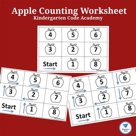 Fundamental of algorithms line count and operation count (1). Apple Counting Worksheet Kindergarten Code Academy ...