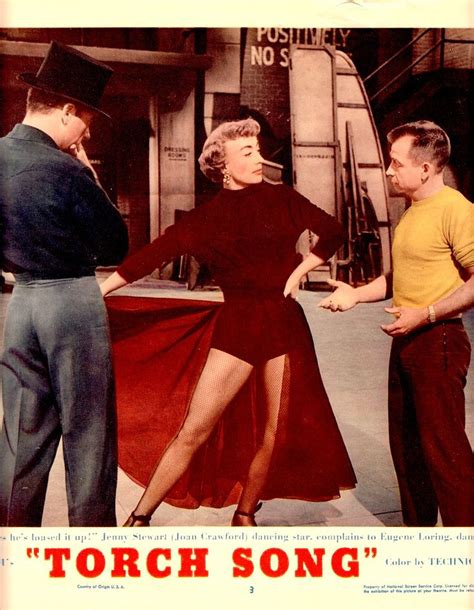 Joan Crawford Showing Some Leg In Torch Song 1953 In Colour Vintage Lobby Card Detail