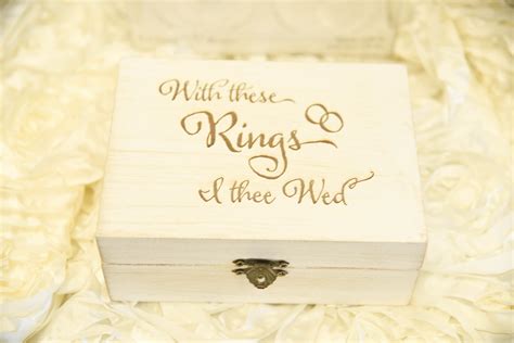 Rustic I Thee Wed Ring And Vow Box Mysite Wedding Ceremony Signs Rustic Wedding Flowers Vows