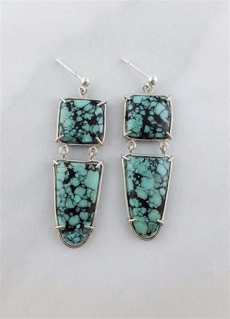 Natural Turquoise Statement Earrings Turquoise Statement Earrings