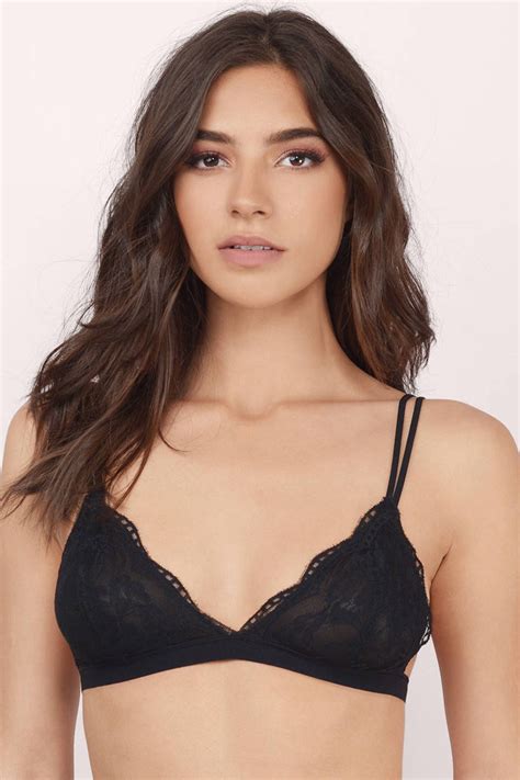 My Girl Lace Triangle Bralette In Black In Lace Triangle