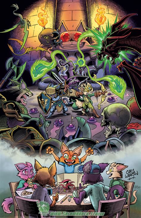 Cats Playing Dungeons And Dragons By Salamanderart On Deviantart