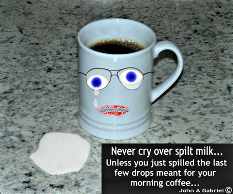 Never Cry Over Spilt Milk Morning Coffee Funny Good Morning