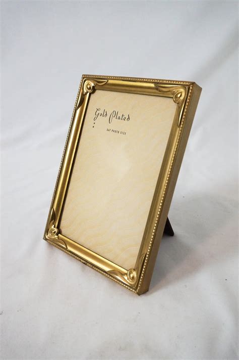5 X 7 Real Gold Plated Metal Picture Frame Etsy Metal Picture