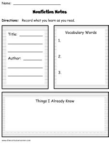 Nonfiction Graphic Organizers for Reading | Reading graphic organizers, Graphic organizers ...