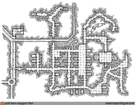 Forgotten Catacombs Map Fantasy Map Dungeon Maps