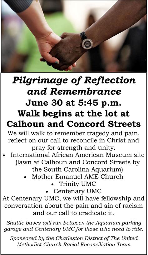 The Pilgrimage to Healing and Hope Continues - South Carolina UMC
