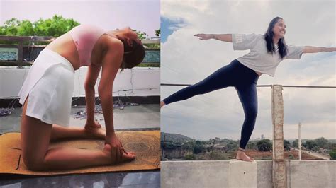 Sneak Peek Into Akshara Singh And Kajal Sharda S Inspirational Yoga Positions