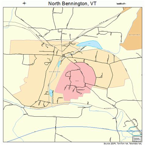 North Bennington Vermont Street Map 5049075