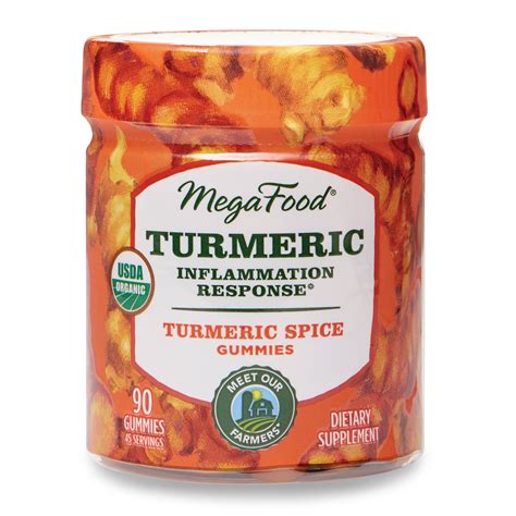 MegaFood Certified Organic Turmeric Spice Gummies Soft Chew