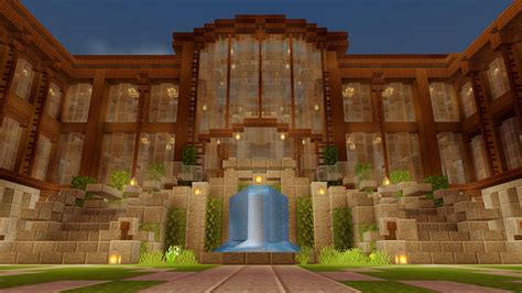 Grand Staircase At The Courtyard Minecraft