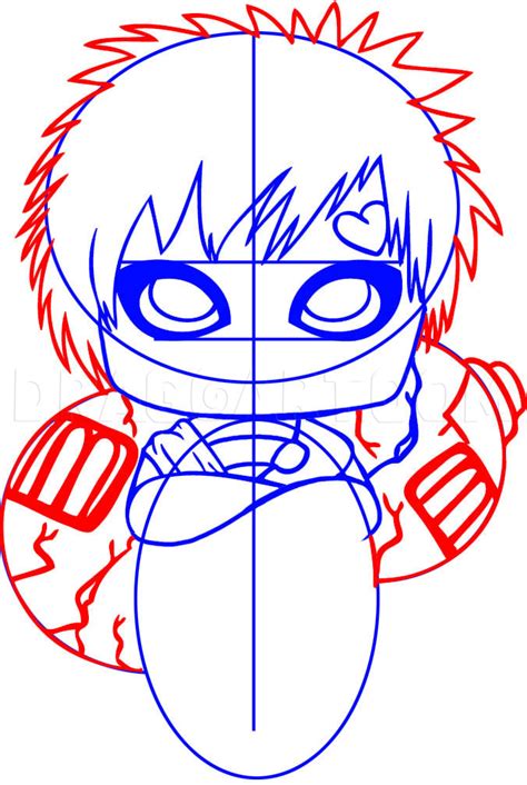 How To Draw Chibi Gaara Step By Step Drawing Guide By Dawn Dragoart