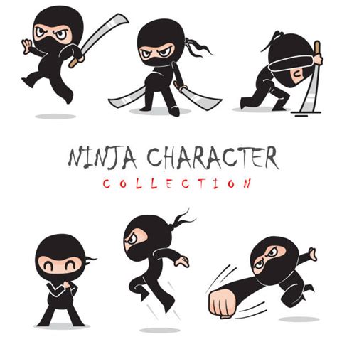 Cute Ninja Cartoon Illustrations Royalty Free Vector Graphics And Clip