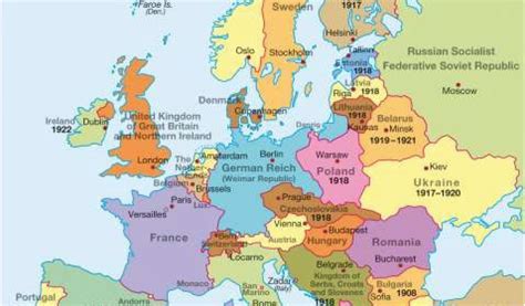 Map Of Europe Post World War 1 Images And Photos Finder