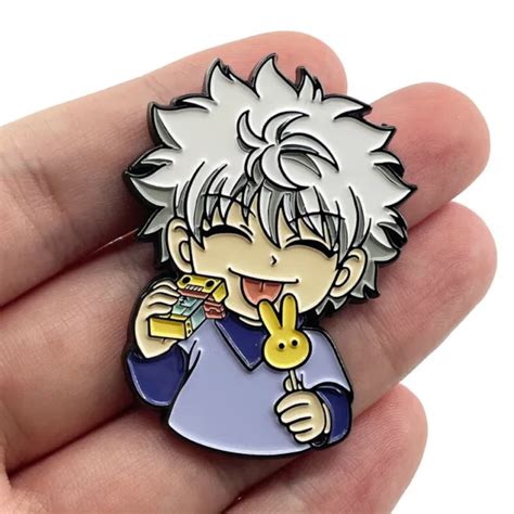 Anime Hunter X Hunter Killua Zoldyck Cartoon Metal Enamel Badge Brooch