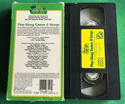 Sesame Street Play Along Games And Songs Vhs Free Dvd Ebay