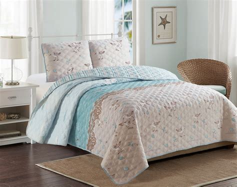 Twin size bed=96*190cm full size bed=137. Sandpiper Full/Queen size 3-piece Quilt Set - Walmart.com ...