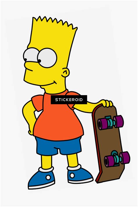 Bart Simpson Skateboarding Carinewbi