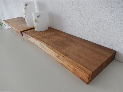 2x Wandboard Eiche Wild Massiv Holz Board Regal Steckboard Regalbrett