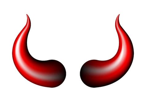 premium vector realistic red and black halloween devil horns satan demon accessories