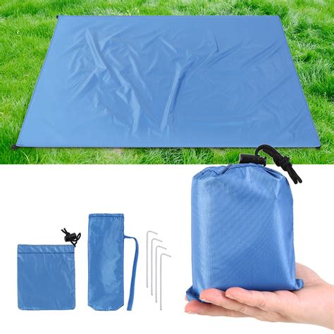 Bedsure Camping Blanket Reversible Navy/Light Blue Twin ...