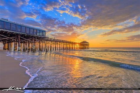 Cocoa Beach Pier Cocoa Beach Florida Sunrise Hdr Photography Cocoa