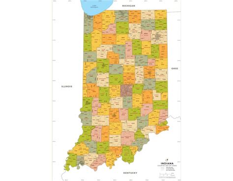 Indiana Zip Code Map United States Map