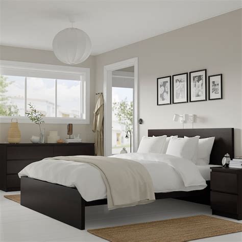Malm Bedroom Furniture Set Of 4 Black Brown Standard Double Ikea