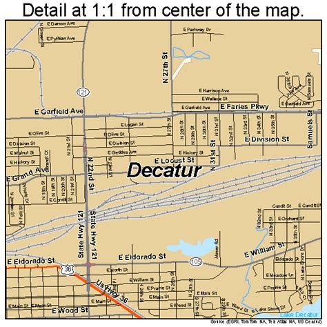 Decatur Illinois Street Map 1718823