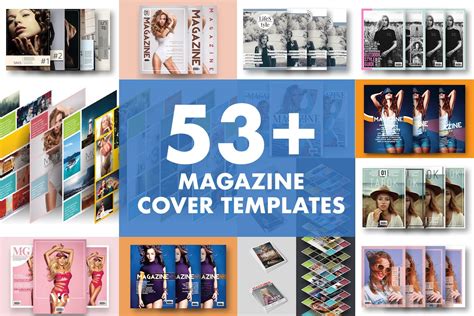 Magazine Cover Templates Pack Magazine Cover Template Magazine Cover