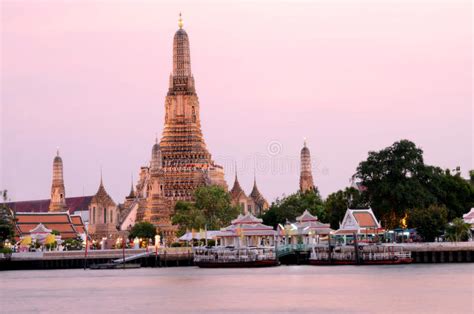 Wat Arun During Sunset At Bangkok Thailand Stock Photo Image Of