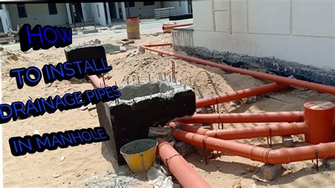 How To Install Or Fixing Underground Drainage Pipes In Manhole Youtube