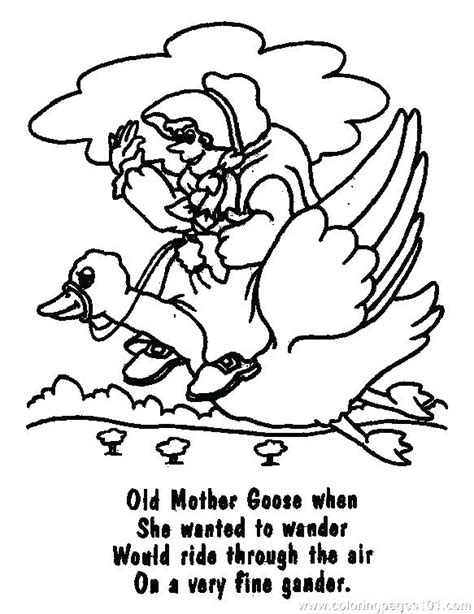 Mother Goose Nursery Rhymes Coloring Pages At Free