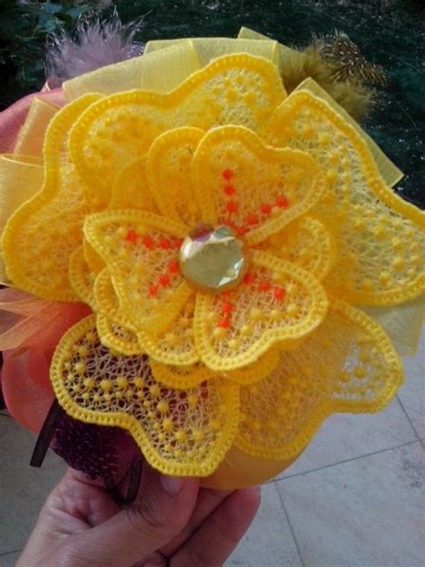 Fsl Flower Free Standing Lace Flower Embroidery Design In The Hoop