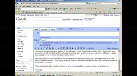 Email cover letter and cv. work: Get Job Application Sample Email For Sending Resume ...