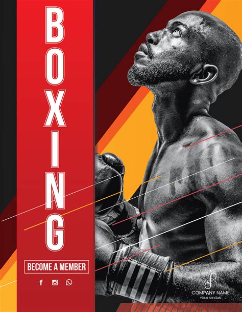 Boxing Flyer Template Free Vector Behance