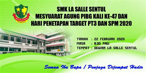 Permohonan boleh dibuat melalui portal rasmi upu Portal Rasmi SMK La Salle Sentul: PIBG