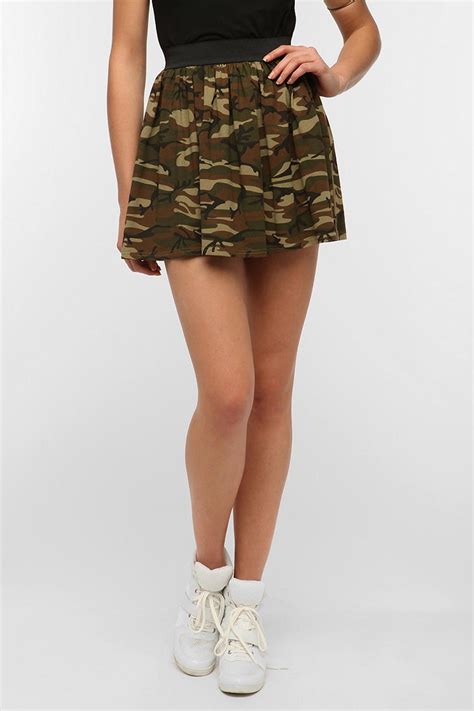 Sparkle And Fade Full Camo Mini Skirt Mini Skirts Camouflage Fashion