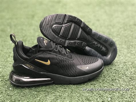 Nike Air Max 270 Black Gold Ah8050 007 Mens Top Deals Women Jordan