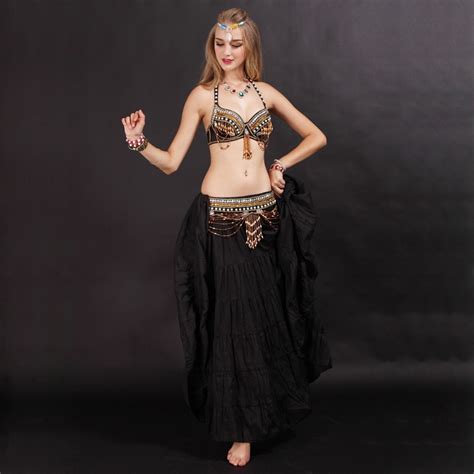 Performance Tribal Belly Dance Clothes For Women 3 Pieces Outfit Set