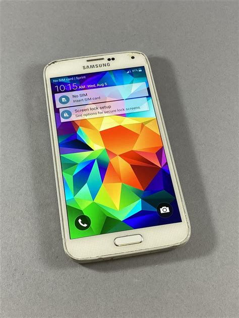 Samsung Galaxy S5 Sprint White 16gb Sm G900p Luij78254 Swappa