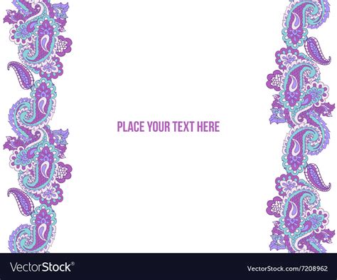 Abstract Paisley Border Royalty Free Vector Image