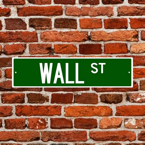 Wall Street Street Sign 9x36 Inches Etsy