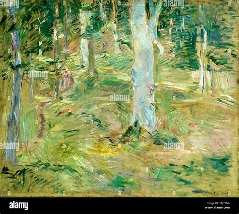 Berthe Morisot Forêt De Compiègne Landscape Painting 1885 Stock